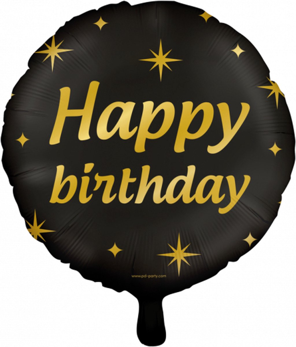 Helium Ballon Happy Birthday Classy 45cm | per stuk